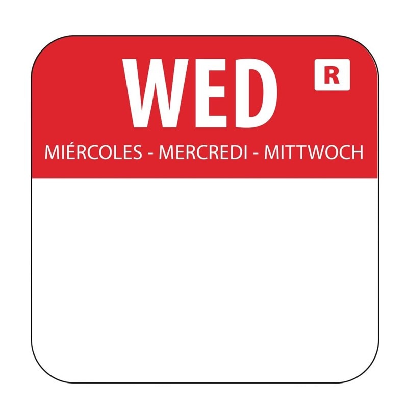 Vogue Farbcode Sticker Mittwoch rot