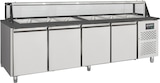 thumbnail of Salattheke / 4-fach mit Türen, Glasaufbau, für 6x GN 1/1 "schwarz", 2500 x 800 mm