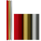 thumbnail of Kerstpapier Cadeaupapier voor Kerst - 80 grams Gecoat Papier - Rood Zilver Goud - 3 meter x 70 cm- 3 Rollen