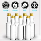 thumbnail of 20 Mini-Glasflaschen 40ml mit Blauen Boxen, Ideal für Hochzeitsgeschenke, Liköre, Saucen