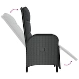 thumbnail of vidaXL Garten-Relaxsessel mit Kissen 2 Stk. Poly Rattan Schwarz