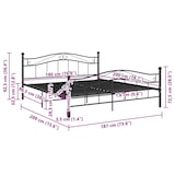 thumbnail of vidaXL Bett Schwarz Metall 180x200 cm