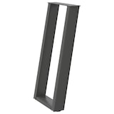 thumbnail of Helloshop26 - Juego de 2 patas de consola en forma de U 38 x 72 cm con nivelador ajustable diseño moderno en acero antracita 02_0057064