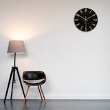 thumbnail of IvoQ Wandklok Marmerlook Zwart - Glas - Ø 30 cm - Stil Uurwerk - Modern & Goud