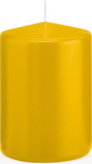 Stumpenkerzen Dotter Gelb Ø 68 x 100 mm, 12 Stück