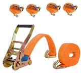 thumbnail of 4x Spanngurt mit Ratsche Zurrgurt 6m 3000kg 3to 2-tlg. 35mm TÜV / GS orange