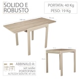thumbnail of Tavolo Bar Cucina 70x70 Allungabile a 70x140 cm colore beige Mod. SANREMO by Yelloo