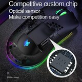 thumbnail of Souris Gaming Sans Fil RGB Légère Avec Batterie Longue Durée Bleu YONIS