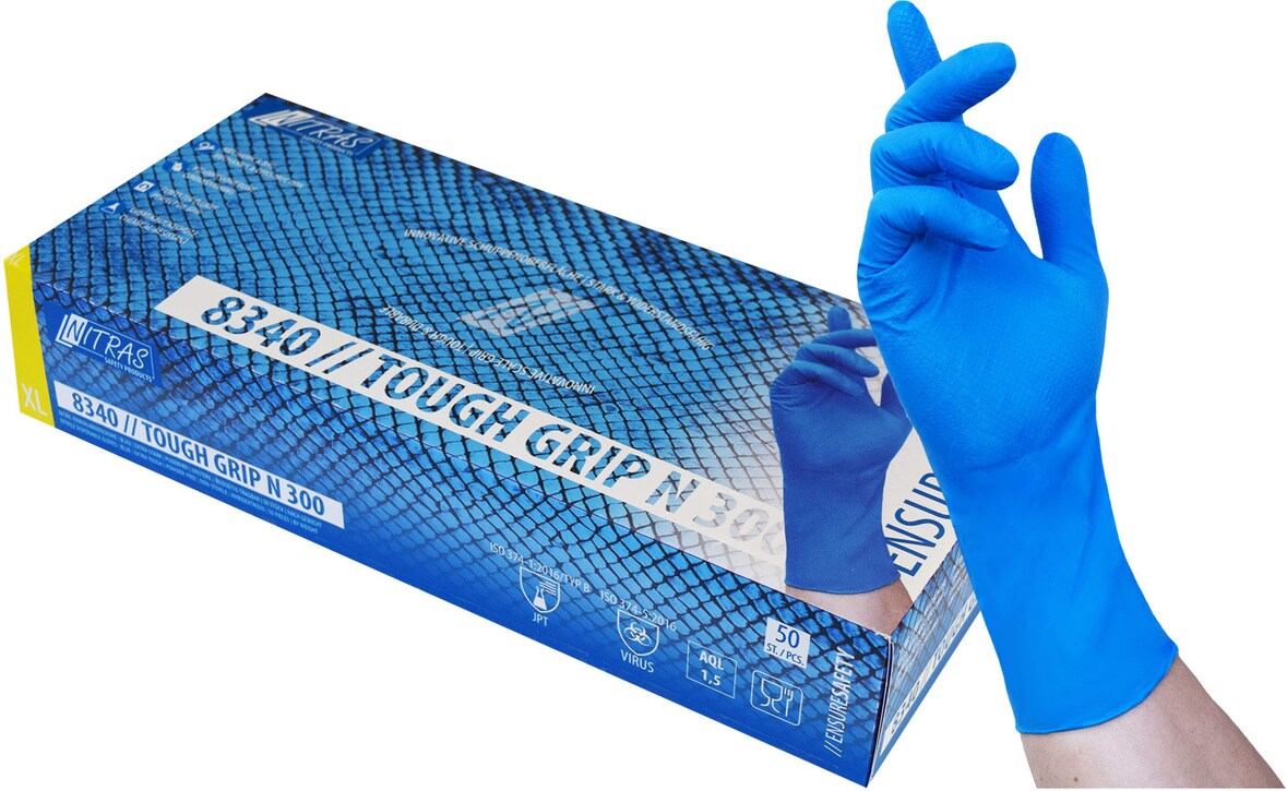 NITRAS TOUGH GRIP N 300 , Nitril, blau XXL  500 Stück