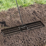 thumbnail of COSTWAY césped nivelación rake metal, césped rake con manija ergonómica, nivelación de suelo de arena, rake nivelador de superficie
