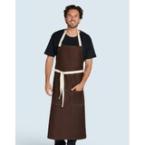 thumbnail of SANTORINI - Contrasted Bib Apron with Pocket: One Size / Caramel