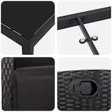 thumbnail of vidaXL 7-teiliges Garten-Esszimmer Set - Schwarz - Poly Rattan