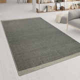 thumbnail of Teppich Kurzflor Webmuster meliert Wohnzimmer schmutzabweisend Grau Rechteckig 60x110 | 80% Wolle, 20% Baumwolle | Florhöhe: 8 mm | nur Ausklopfbar