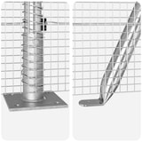 thumbnail of vidaXL Zaunpfosten Silber 10 x 0,8 m (12 x 12 mm Maschendraht) Stahl