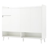 thumbnail of Moderne Sideboard Kommode Schuhschrank 120x35x99 cm in Weiß mit 4 Türen und 1 Schublade, Flexibles Regal