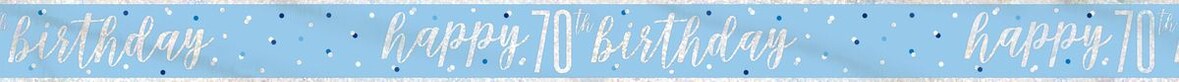 Banner blau & silber Zahl 70