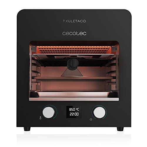 Cecotec Txuletaco 8000 Inferno. Horno para asado, 2200W,Parrilla de Hierro Fundido,  