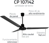 thumbnail of Orbegozo ventilador de techo CF 107142, 5 velocidades, 3 aspas, mando de pared, 142 cm diámetro, 70 W