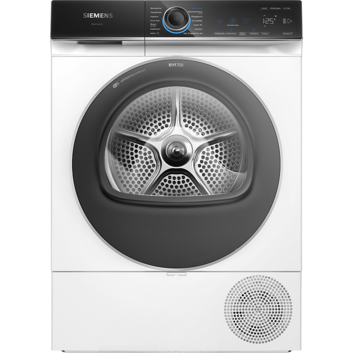 Siemens iQ700 WQ45B2B40 Wäschetrockner Freistehend Frontlader 9 kg Weiß