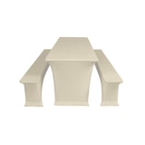 thumbnail of TexDeko Stretch Hussen für Bierzeltgarnitur gepolstert 220 x 50cm Blickdicht Biertischhusse 5TLG Set (Creme)