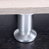 thumbnail of 4er SET Möbelfüße Sofafuß Möbelbeine ALUMINIUM gebürstet Höhe 18 cm 38 mm stabile Ausführung Sofa