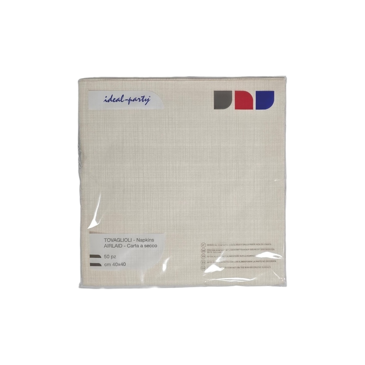 Airlaid-Servietten, 50er-Packung, 40 x 40 cm, Sandfarbenes Leinen