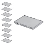 thumbnail of PROREGAL Mega Deal 10x Scharnierdeckel für Eurobehälter | BxT 30x40cm | Eurobox, Transportbox, Transportbehälter, Stapelbehälter
