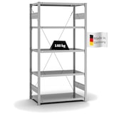 thumbnail of PROREGAL Fachbodenregal Stecksystem | Grundregal | HxBxT 200x100x50cm | 5 Ebenen | Fachlast 140 kg | Einseitig nutzbar | Verzinkt