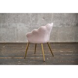 thumbnail of KAWOLA Stuhl CARLA Esszimmerstuhl Velvet rosa Fuß gold