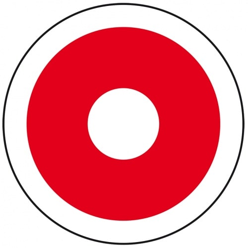 Schild I Feuerwehrzeichen Brandmelder, Kunststoff, Ø 65mm