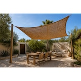 thumbnail of Toldo vela coco natural 3x3 m 60% ocultación para jardín terraza pérgola