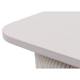 thumbnail of Loungetisch HWC-P90, Gartentisch Balkontisch Outdoor, Seilgeflecht Rope Sinterstein 43x90x45cm ~ creme, Platte creme