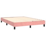 thumbnail of vidaXL Boxspringbett mit Matratze & LED Rosa 140x200 cm Samt
