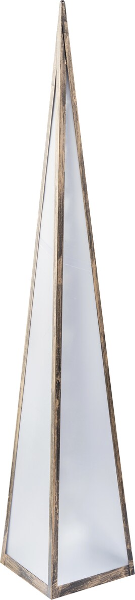 Tarrington House Piramide LED, metallo/pvc, 15 x 15 x 90 cm, 24 LED, 0,84 W, effetto luce rotante, oro