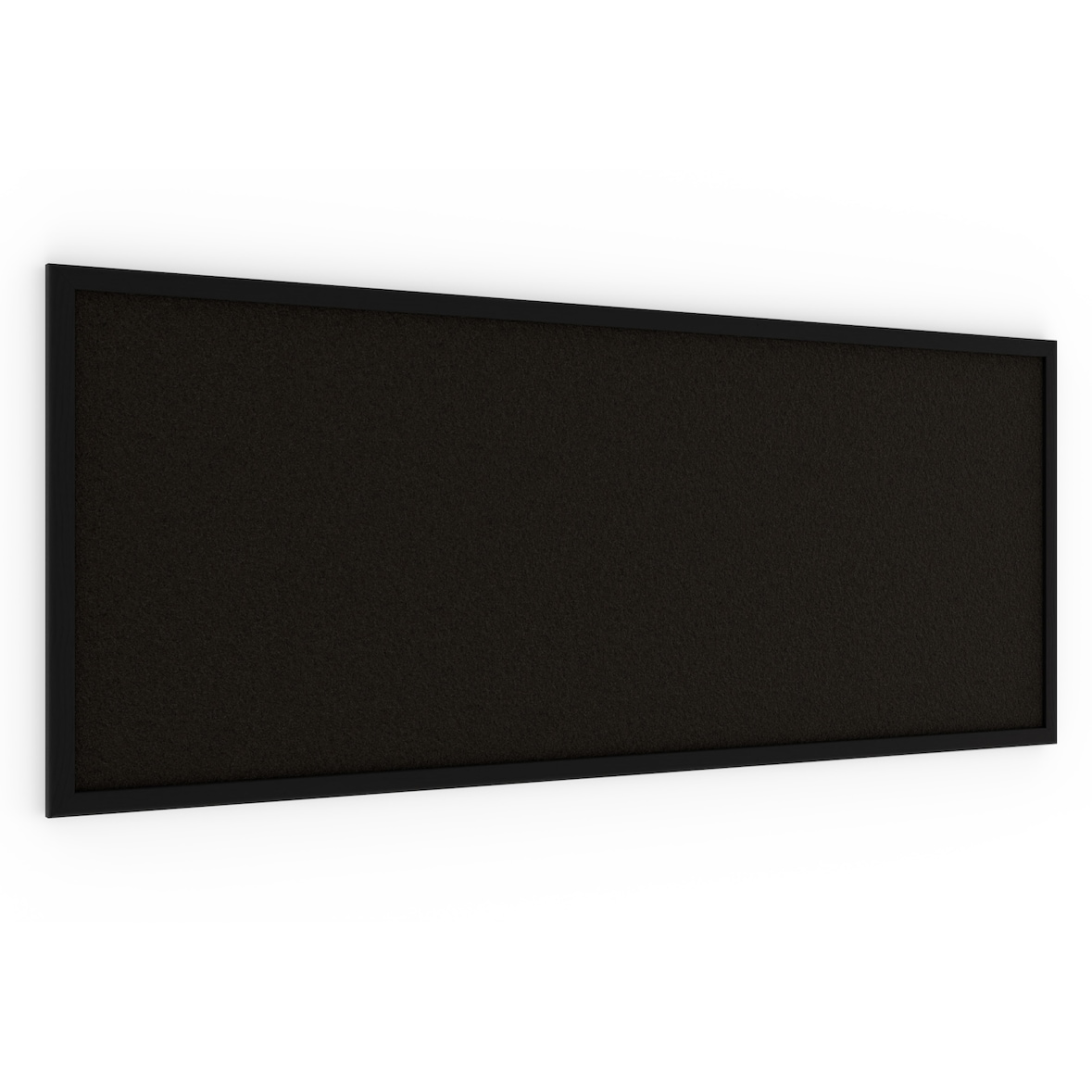 ALLboards Tableau en liège noir 100×40 cm Cadre en bois laqué NOIR