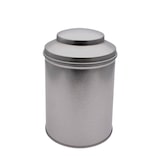 thumbnail of Lot de 24 boîtes à thé/café ronde diamètre 9 cm, fer blanc vernis alimentaire, hauteur 13 cm