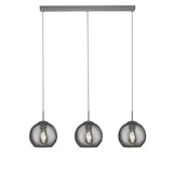 thumbnail of Lampadario Contemporaneo Balls Acciaio Cromo Fumè 3 Luci E14