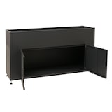 thumbnail of Cama elevada HWC-O85, espaço de arrumação da floreira da cama elevada de metal, metal 47kg 91x161x51cm ~ antracite