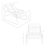 thumbnail of Angel Cerdá Fauteuil en cuir marron 5155C 72 x 98 x 83