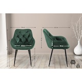 thumbnail of Stuhl Tanna Samt grün