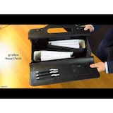 thumbnail of Alassio Pilotenkoffer SAN REMO mit Laptopfach und Trolleysystem schwarz Lederimitat 45030