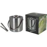 thumbnail of Eiseimer Eiswürfelbehälter Eisbehälter Serviereimer Barzubehör mit Zange Edelstahl mit Deckel