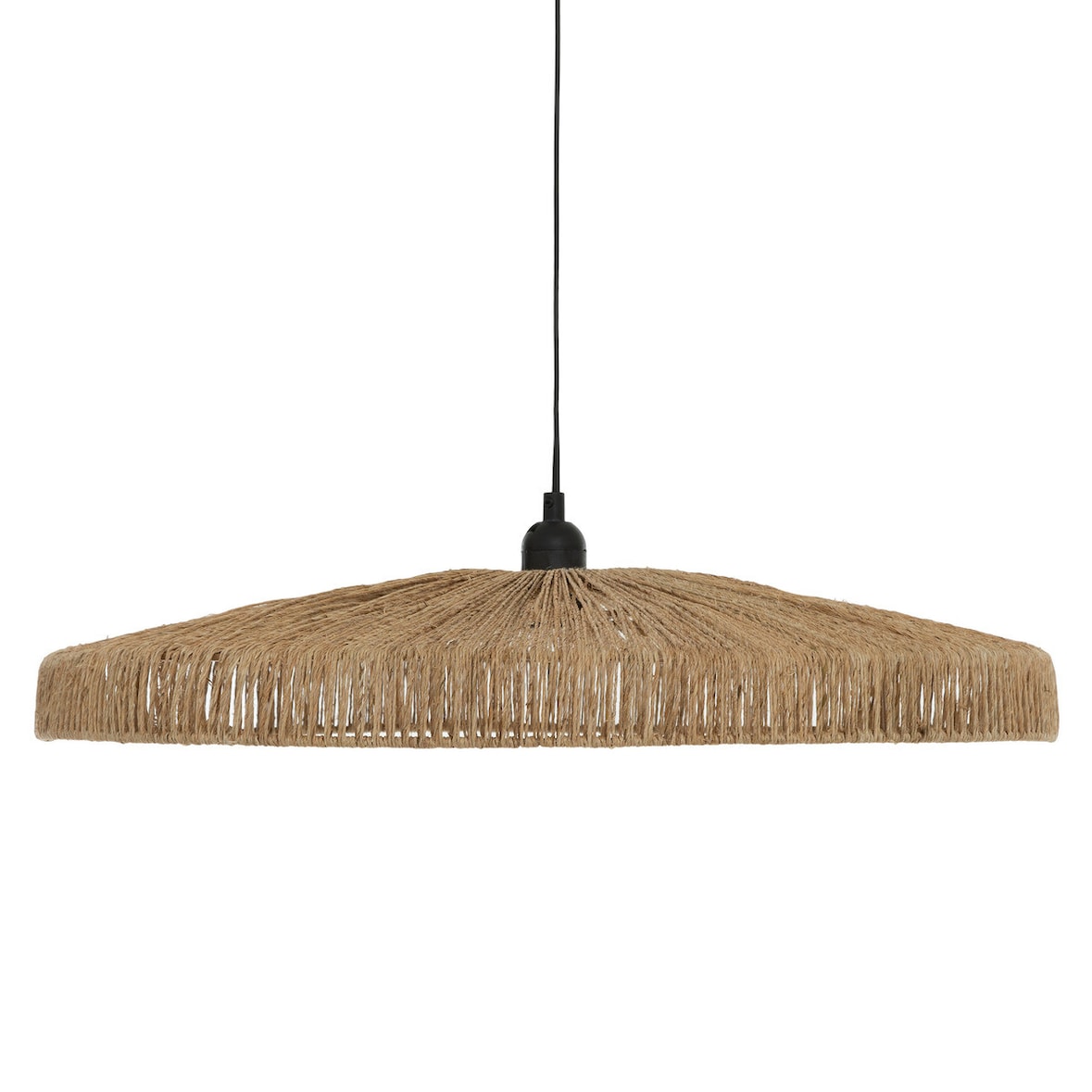 Luminaire Suspension en métal et jute Beige 58 cm
