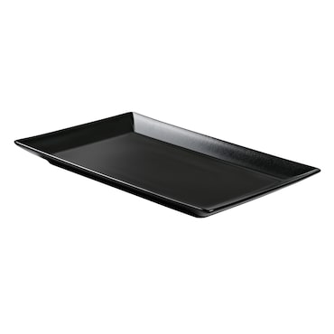 METRO Professional Plato llano, cerámica de gres, 30 x 20 cm, rectangular, negro, 6 unidades