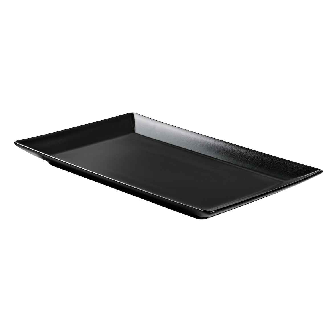 METRO Professional Plato llano, cerámica de gres, 30 x 20 cm, rectangular, negro, 6 unidades