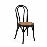 thumbnail of Chaise de bistrot LEVIS - Noire - Assise tressée