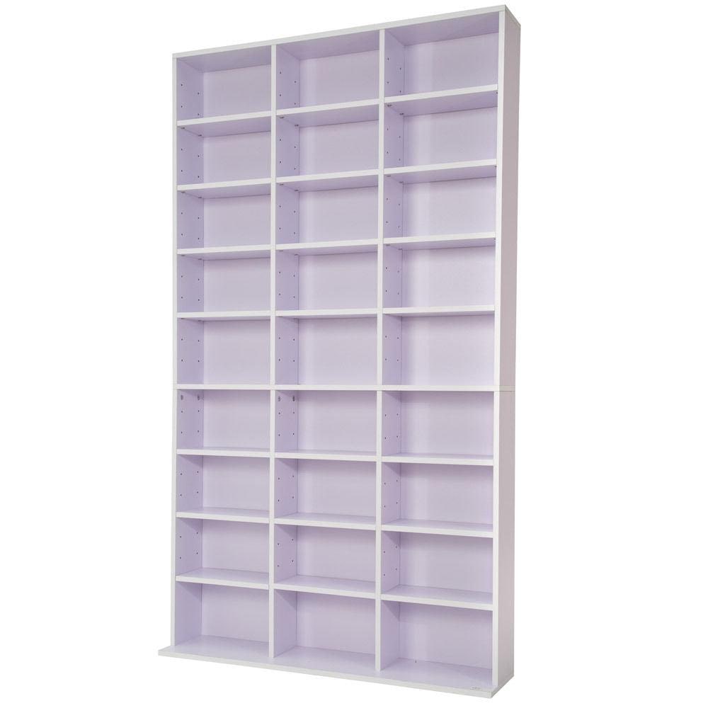 Helloshop26 - Armoire étagère rangement CD / DVD meuble de rangement pour 1 000 CDs MDF blanc/violet 08_0000355