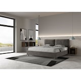 thumbnail of Letto matrimoniale king size contenitore imbottito 200x200 microfibra grigio Antea Large