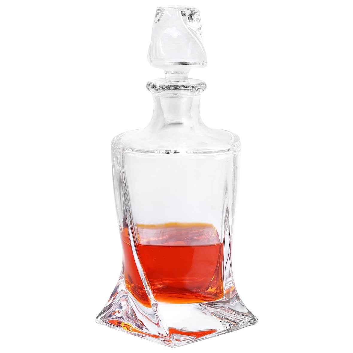 Intirilife edle Whiskey Karaffe - Füllmenge 750 ml - Decanter für Rum, Vodka, Scotch und vieles mehr
