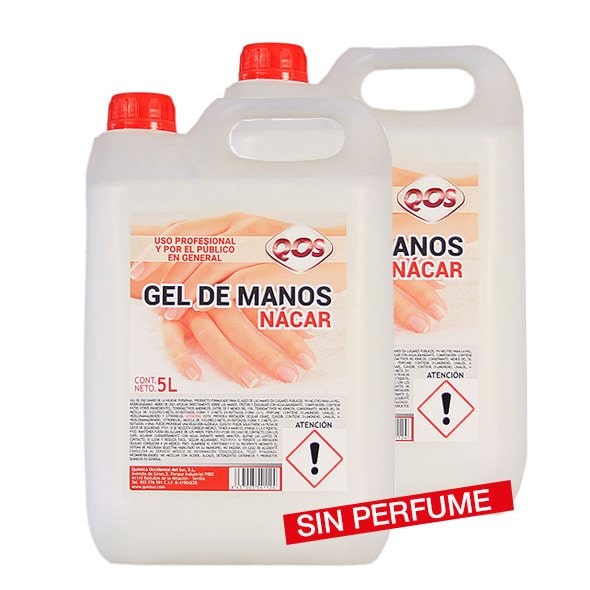 Gel de manos sin perfume. Caja 2 garrafas 5L